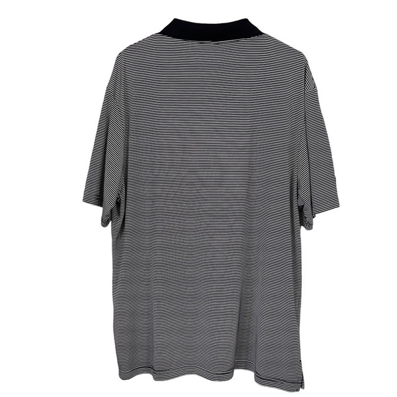 Grand Slam Men’s Navy & White Striped Polo Shirt Size XL - Picture 2 of 9